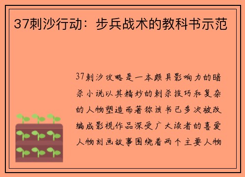 37刺沙行动：步兵战术的教科书示范